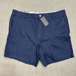 Daniel Hechter Paris‎ 100% Linen Mens Size 40 Blue Shorts Casual Beach 7" Inseam